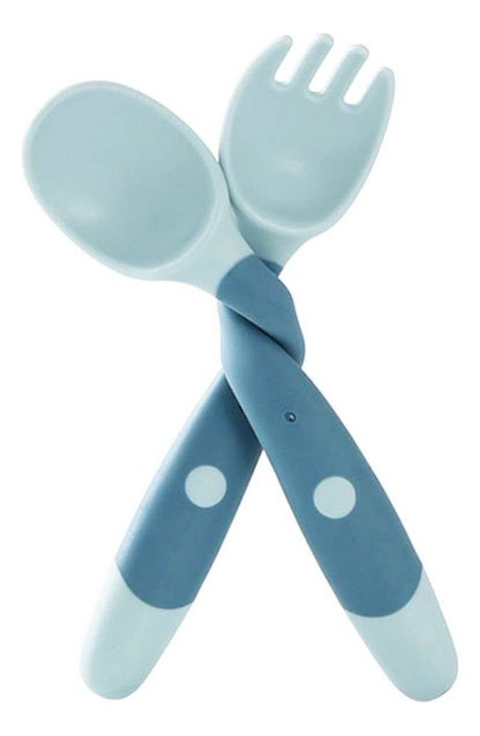 SET 3 CUBIERTO CUCHARA ENTRENAMIENTO FLEXIBLE BEBE LAU - 1