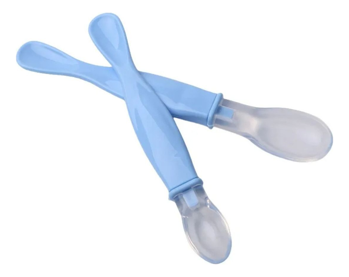 SET 3 CUCHARAS ERGONOMICA SILICONA FLEXIBLE PARA BEBE LAU - 1