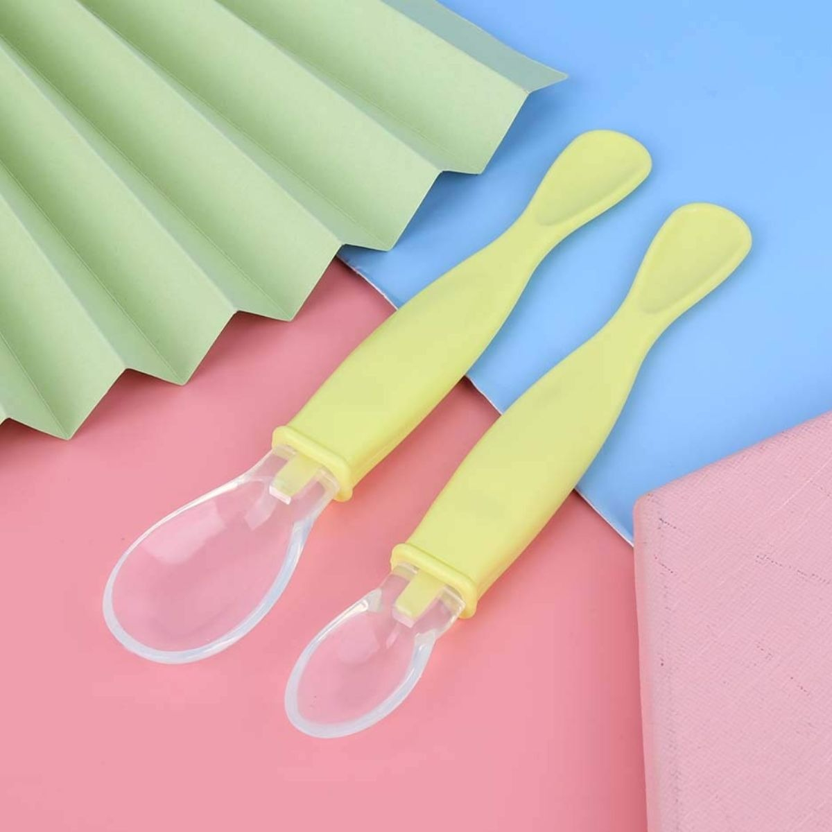 SET 3 CUCHARAS ERGONOMICA SILICONA FLEXIBLE PARA BEBE LAU - 8