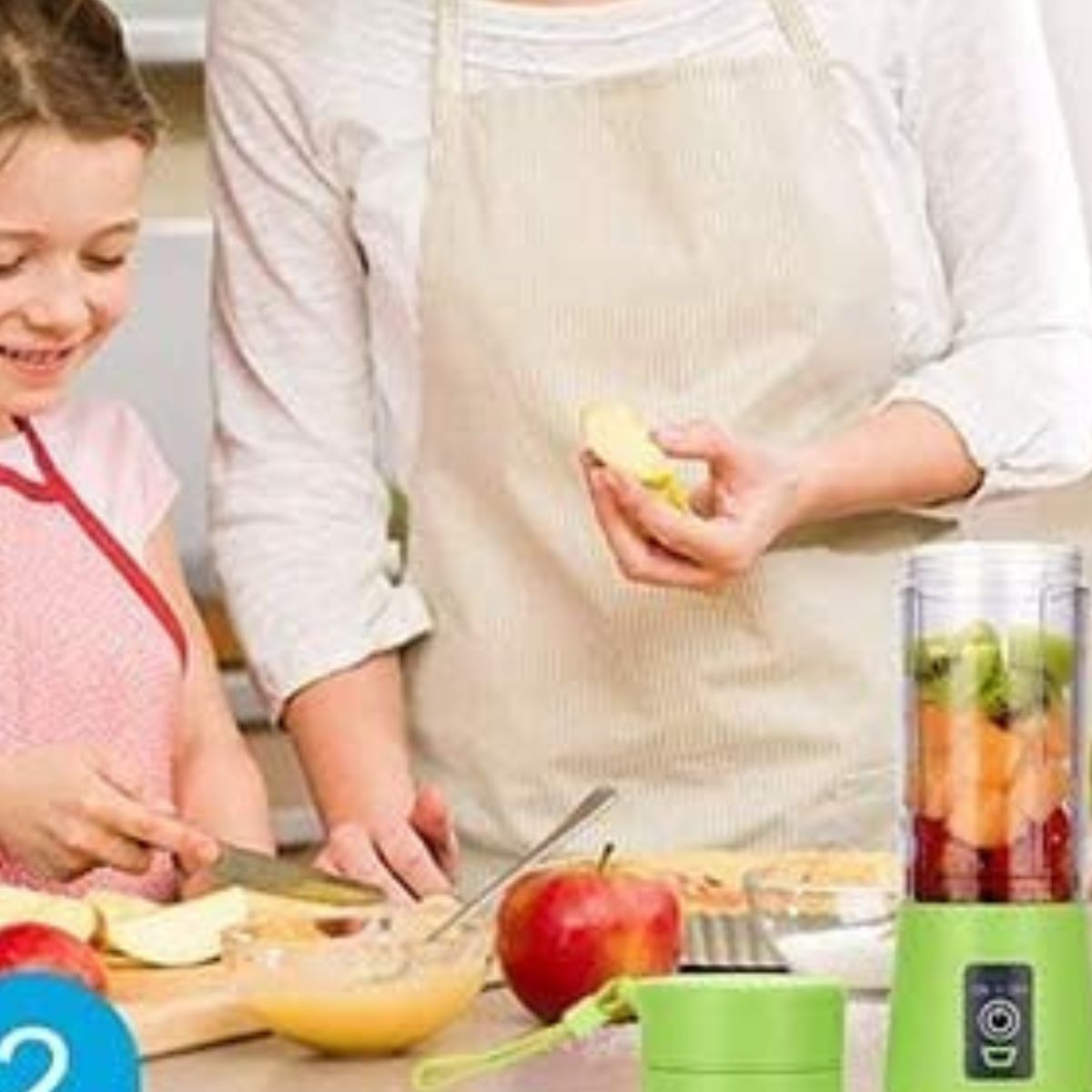 MINI LICUADORA PORTATIL MEZCLADOR BATIDOS JUGOS LAU - 3