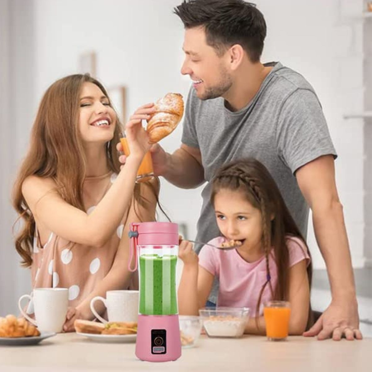 MINI LICUADORA PORTATIL MEZCLADOR BATIDOS JUGOS LAU - 10