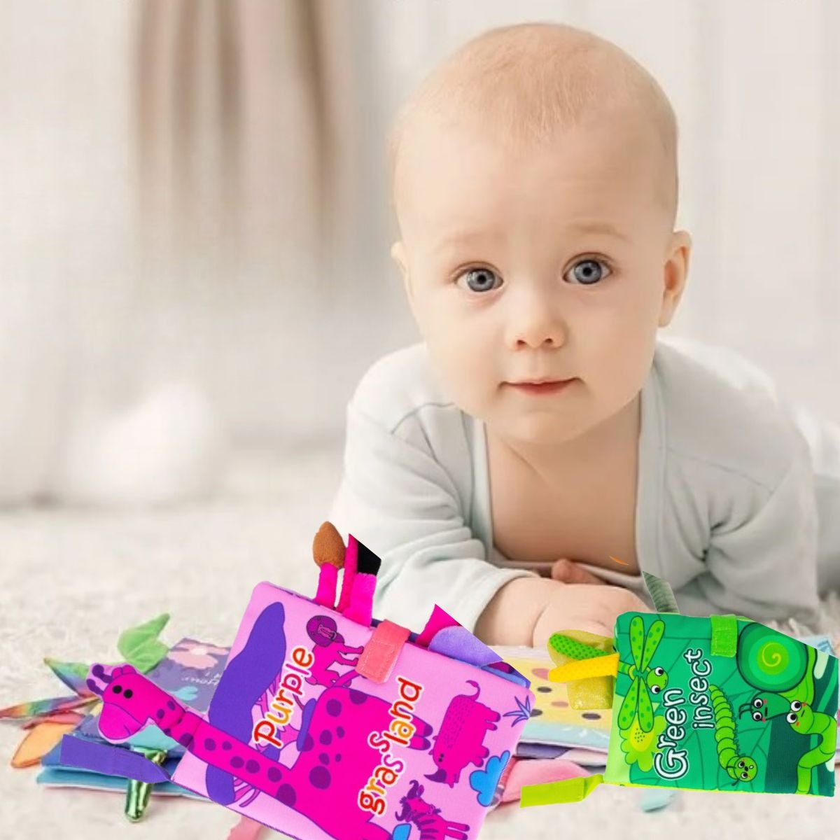 JUGUETE LIBRO DE TELA APRENDIZAJE INTERATIVO BEBE LAU - 10