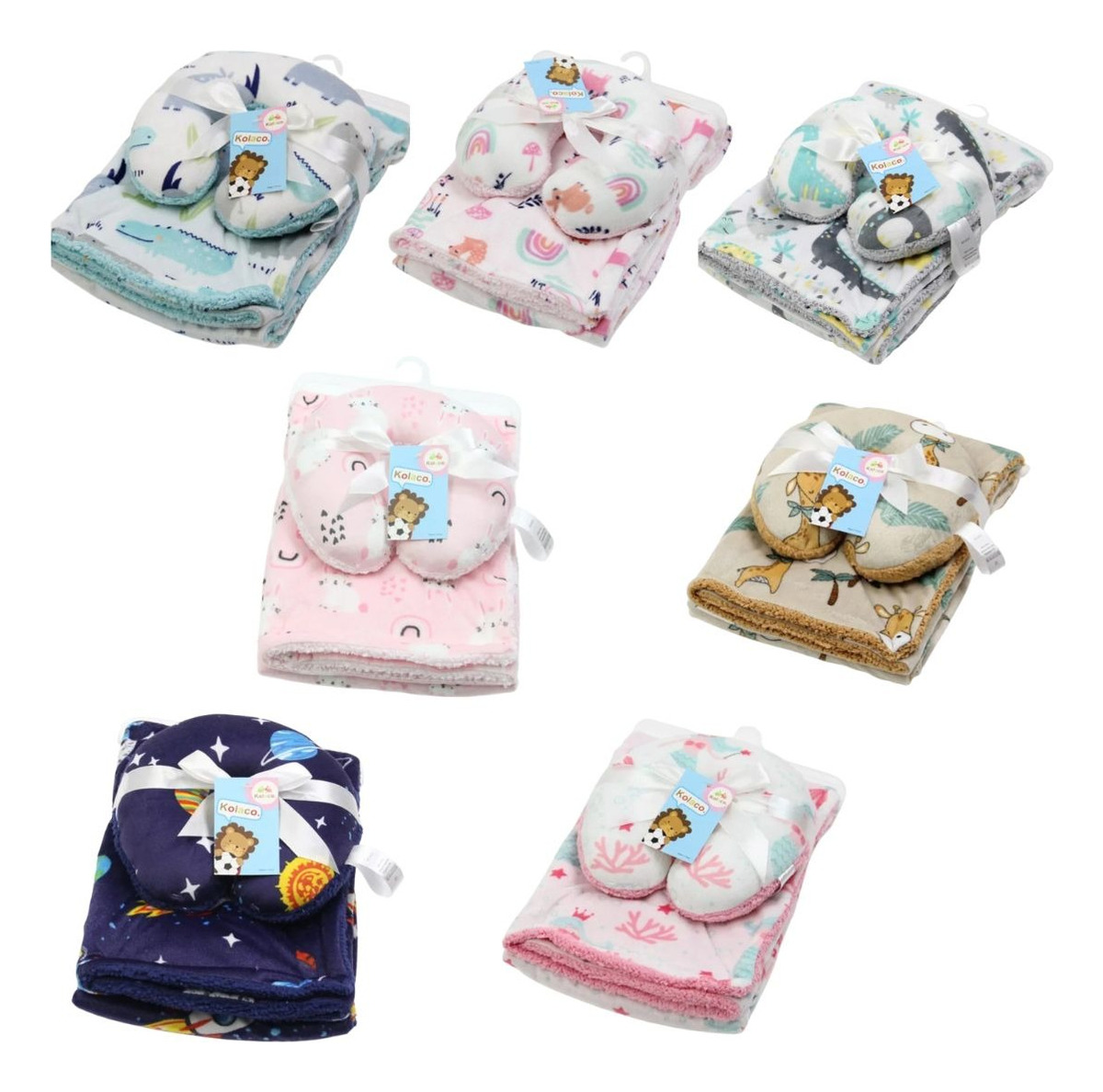 SET MANTA POLAR PARA BEBE+ COJIN PARA CUELLO BEBE LAU - 5