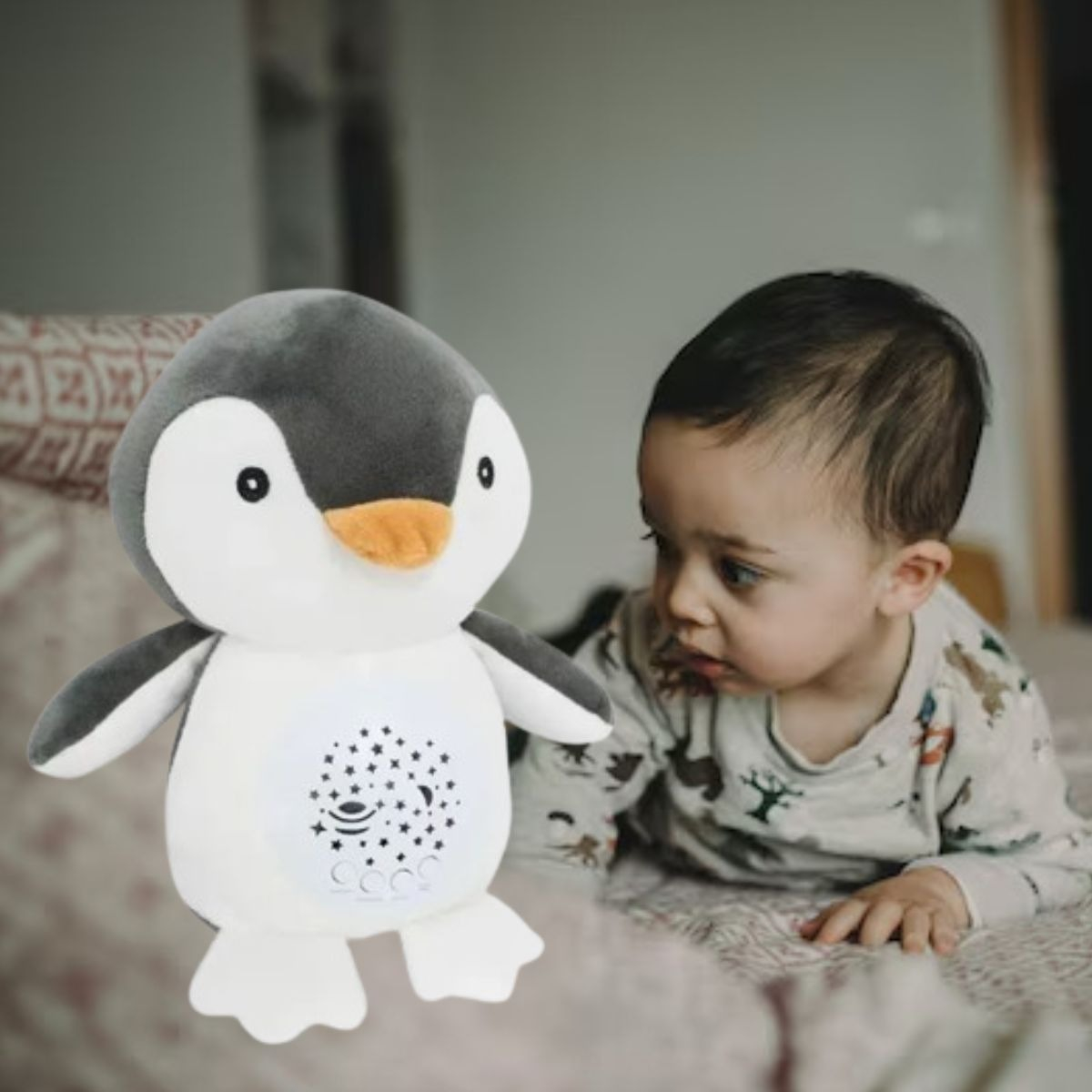 PELUCHE MUSICAL LUZ NOCTURNA INFANTIL SUAVE BEBE LAU - 2