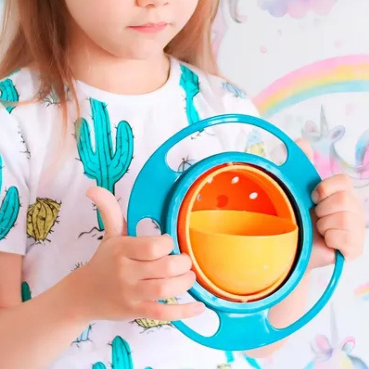 3 SET ALIMENTACION PLATO ANTIDERRAME GIRATORIO BEBE LAU - 4