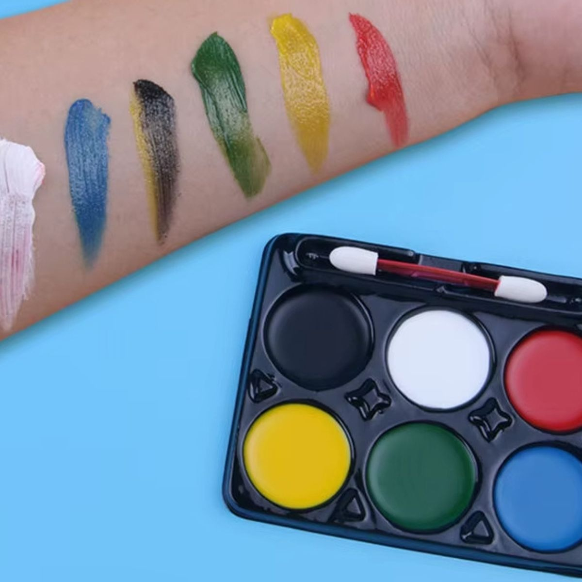 SET 8 MAQUILLAJE FLUORESCENTE ROSTRO CUERPO COLORES JHN - 4
