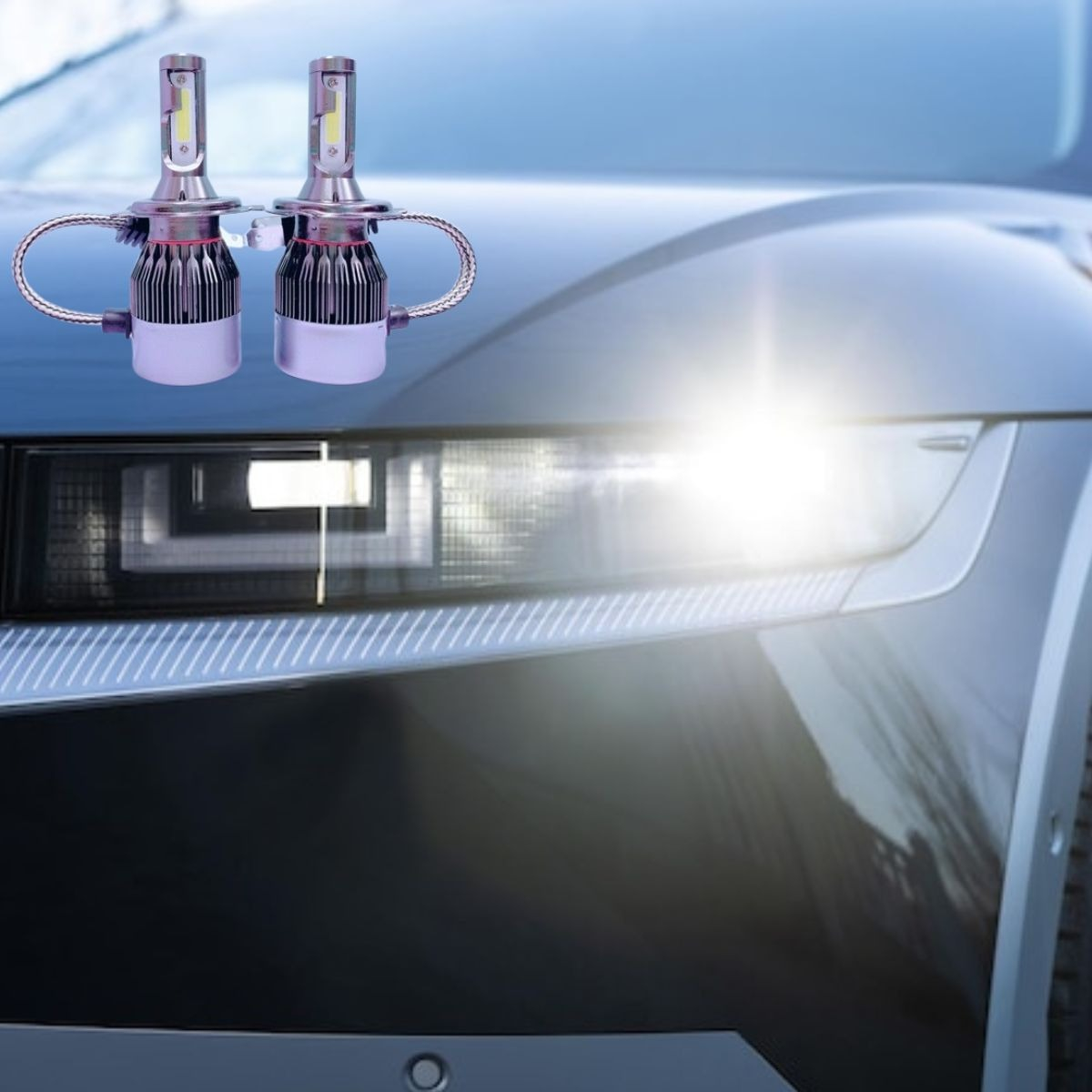 LUCES LED C8 MOTO AUTO VENTILADOR ALTA VELOCIDAD JHN - 9