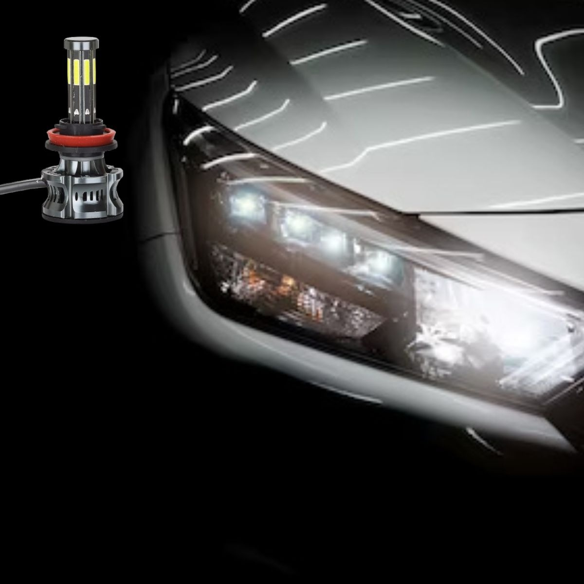 ILUMINACION AUTOMOTRIZ LED ALTA POTENCIA H1 H3 H7 HB3 JHN - 2