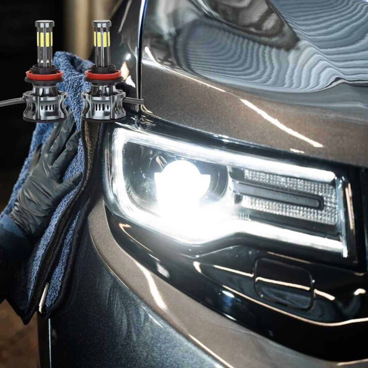ILUMINACION AUTOMOTRIZ LED ALTA POTENCIA H1 H3 H7 HB3 JHN - 5