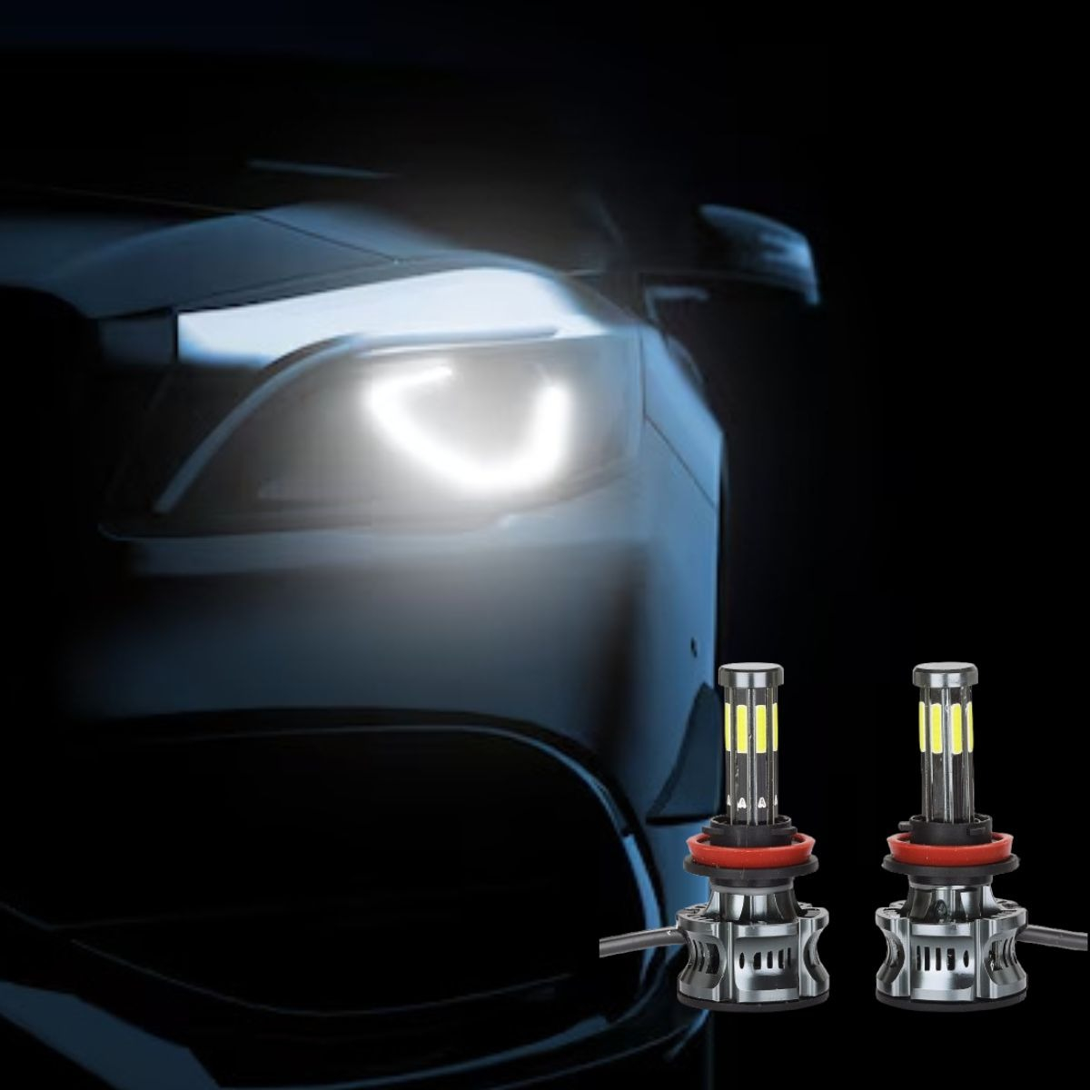 ILUMINACION AUTOMOTRIZ LED ALTA POTENCIA H1 H3 H7 HB3 JHN - 9