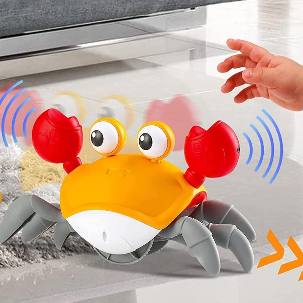 JUGUETE MUÑECO CANGREJO GATEANTE INTERACTIVO BEBE LAU - 6