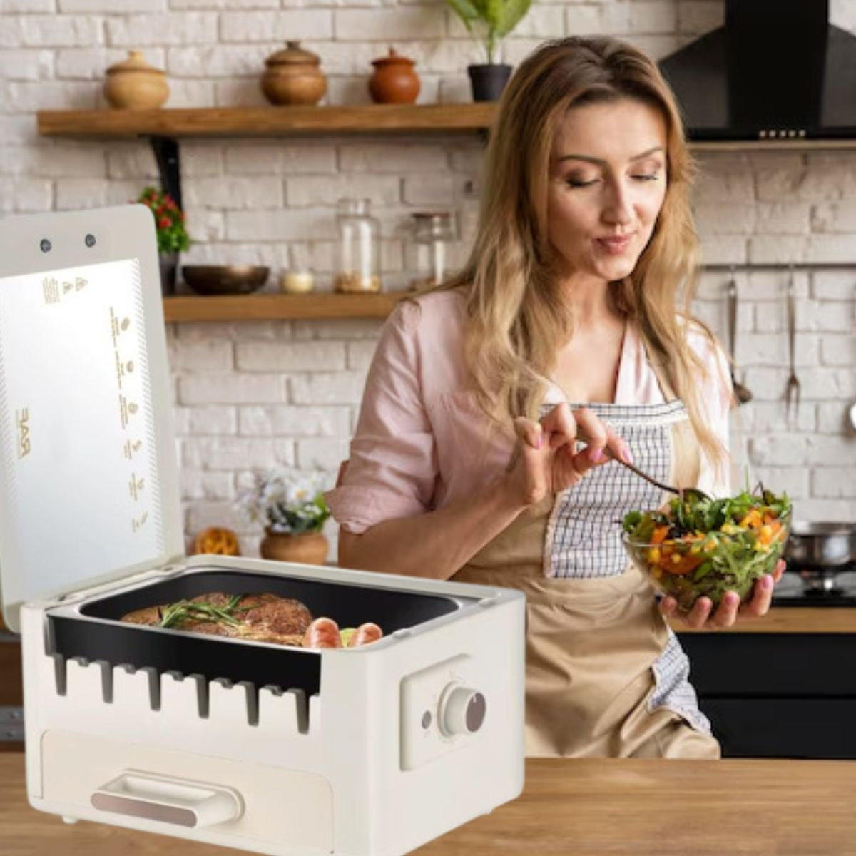 PARRILA MULTIFUNCIONAL DOBLE CAPA ASADOR GRILL LAU - 4