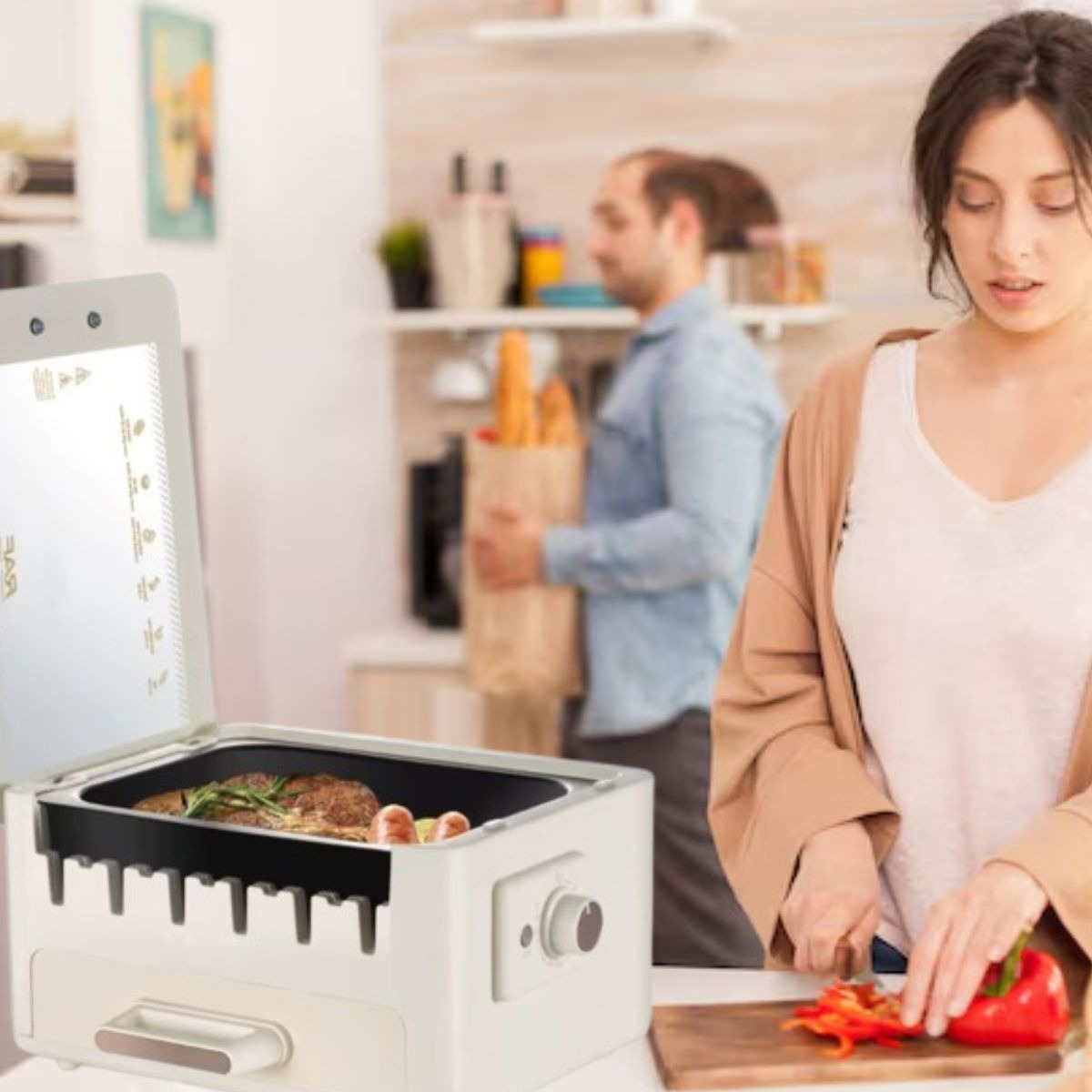 PARRILA MULTIFUNCIONAL DOBLE CAPA ASADOR GRILL LAU - 9