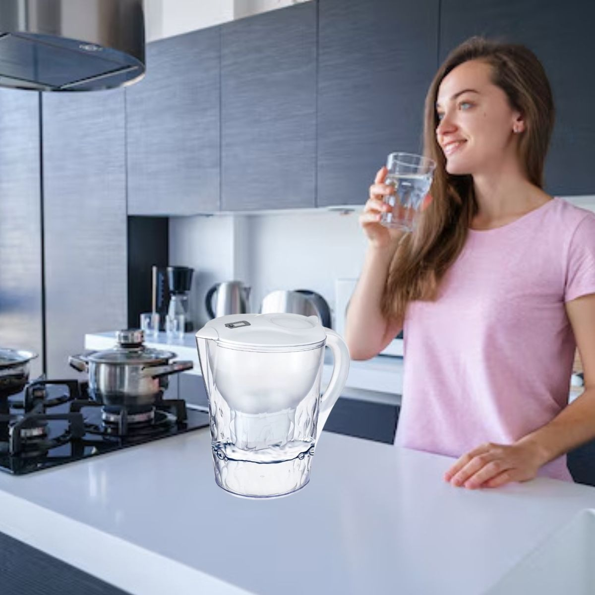 JARRA DE AGUA 3,5 L PURIFICA FILTRA MODERNA COCINA LAU - 3