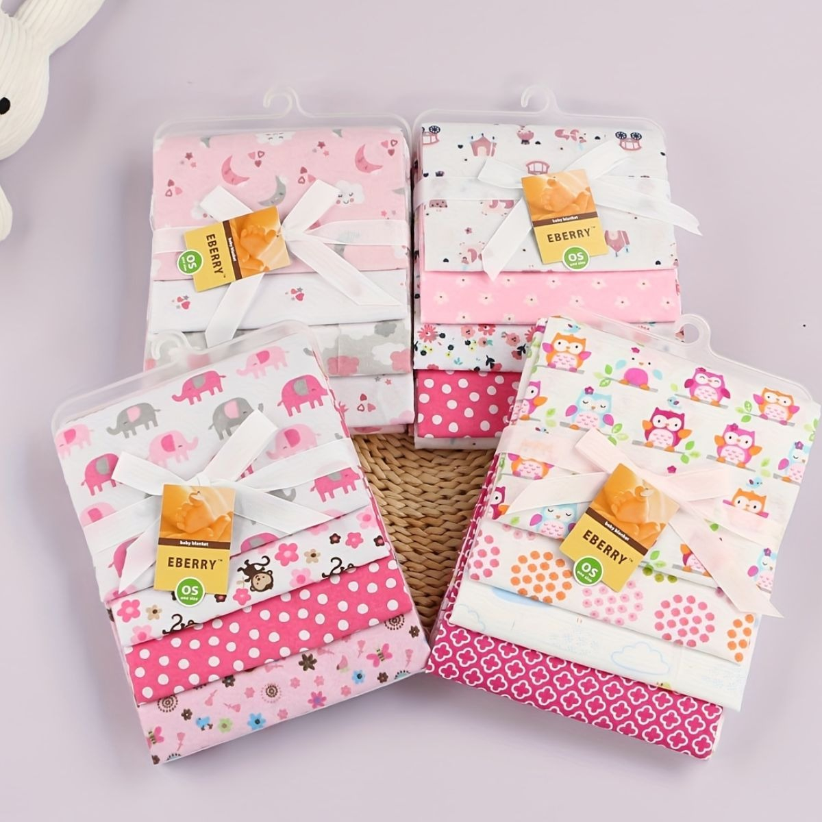 SET MANTAS PAÑALES DE TELA TUTOS TELA ESTAMPADOS BEBE LAU - 8