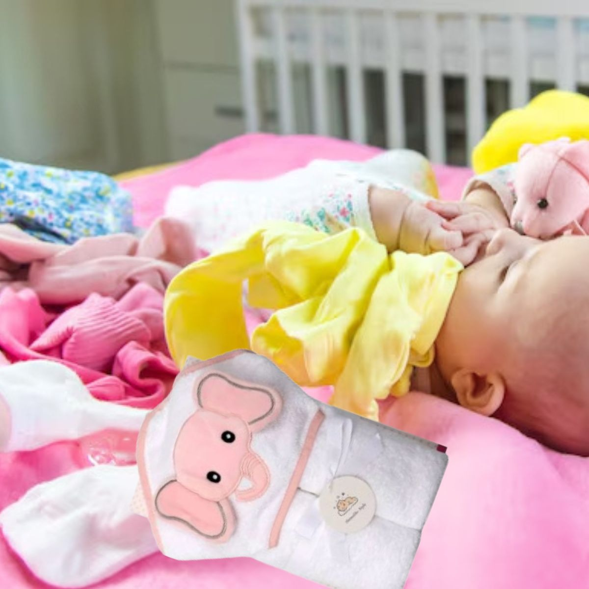 TOALLA DE BAÑO CON CAPUCHA PARA BEBE DISEÑO ANIMALITOS LAU - 5