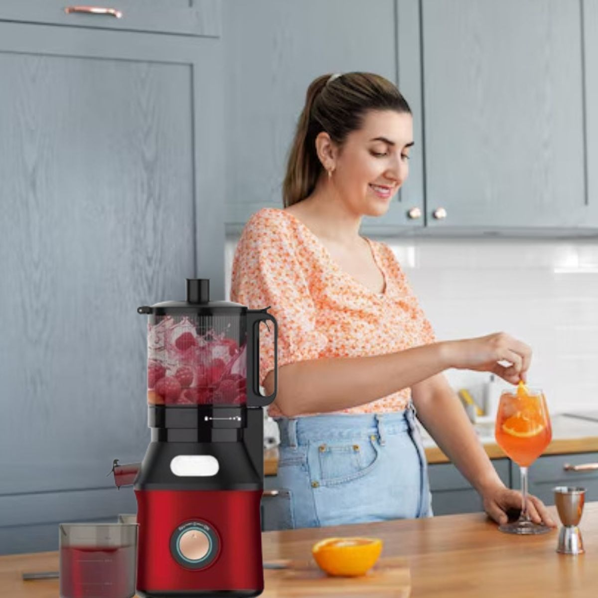 EXPRIMIDOR DE JUGO EXTRACTOR FRUTAS VERDURAS COCINA LAU - 2