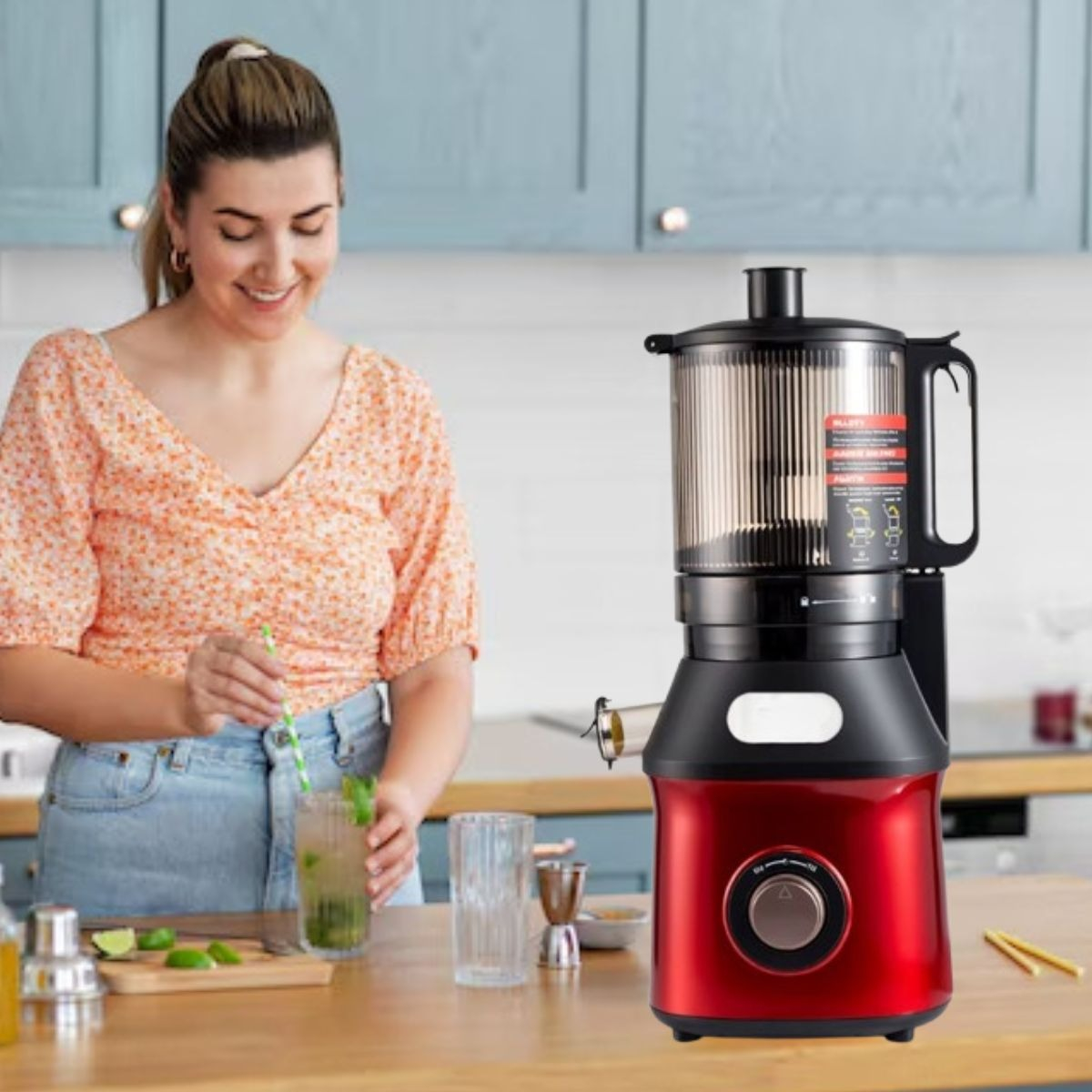 EXPRIMIDOR DE JUGO EXTRACTOR FRUTAS VERDURAS COCINA LAU - 9