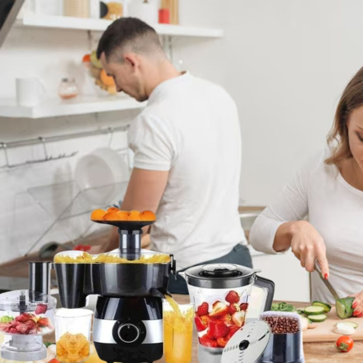 EXPRIMIDOR D JUGOS 6 EN 1 EXTRACTOR FRUTA VERDURA COCINA LAU - 2
