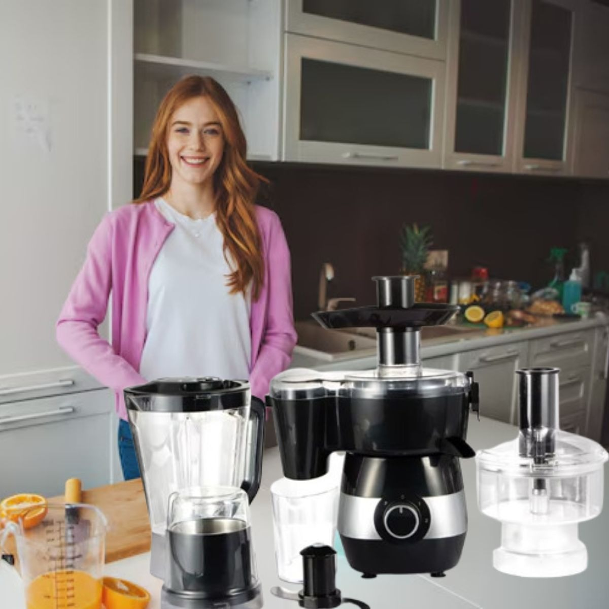 EXPRIMIDOR D JUGOS 6 EN 1 EXTRACTOR FRUTA VERDURA COCINA LAU - 7