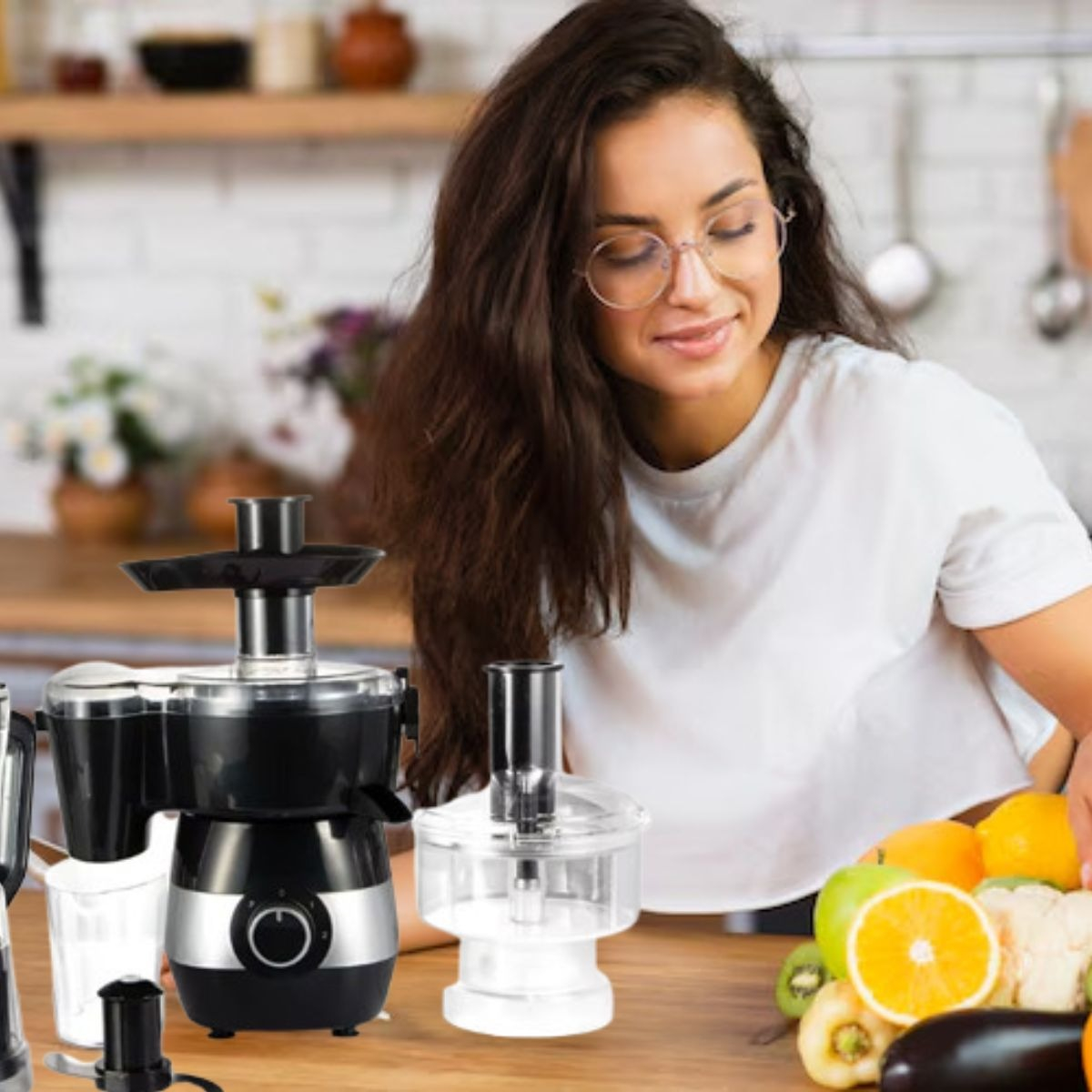 EXPRIMIDOR D JUGOS 6 EN 1 EXTRACTOR FRUTA VERDURA COCINA LAU - 10
