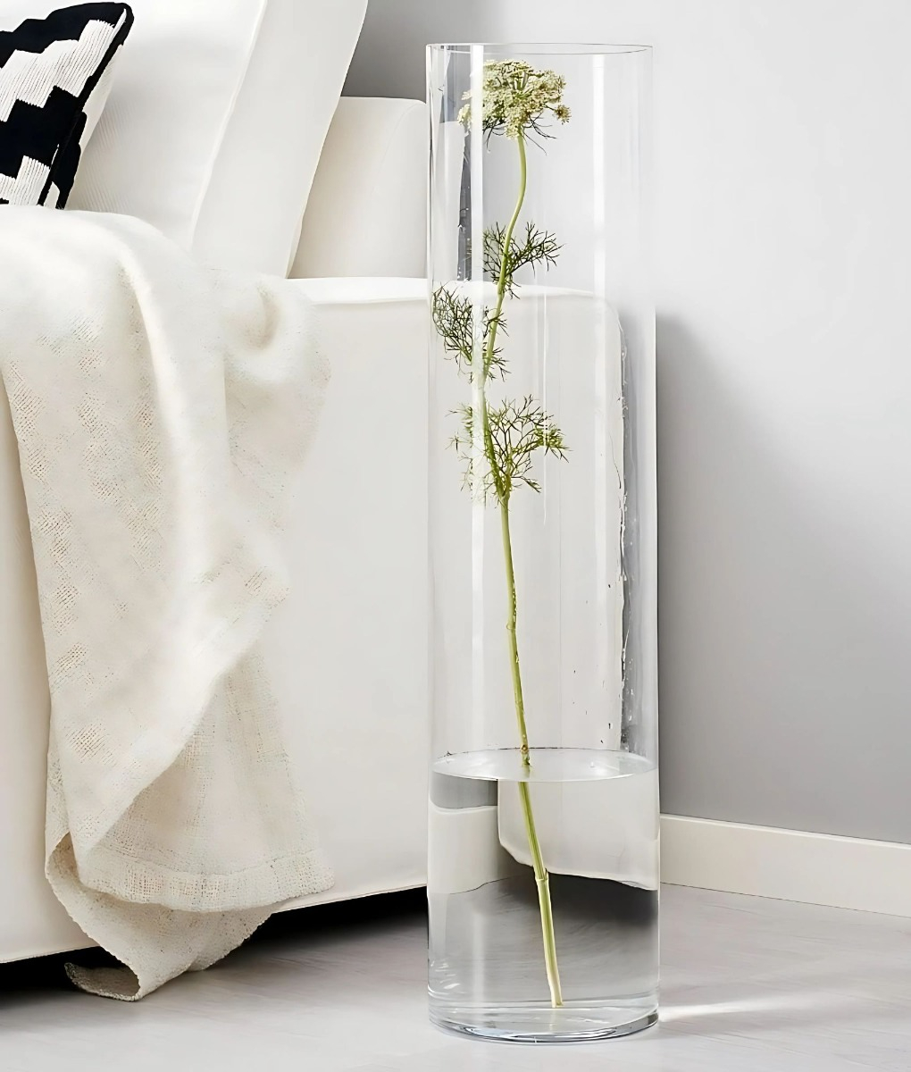 FLORERO TUBULAR CILINDRICO DECORATIVO ALTO FLORES HOGAR JHN - 9