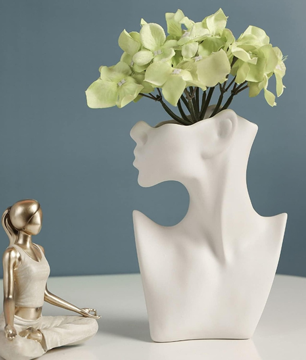 FLORERO JARRON ESTE TICO DECORATIVO CUERPO FLORES HOGAR JHN - 9