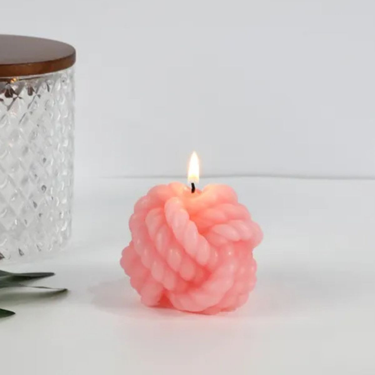 SET 4 VELAS AROMATICAS DECORATIVA FORMA BOLA HILO LAU - 8