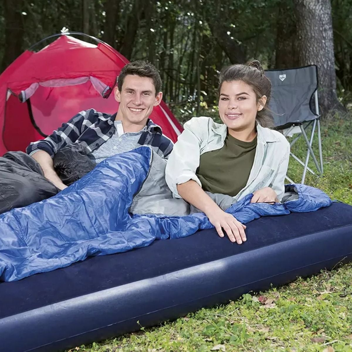 COLCHON INFLABLE PARA CAMPING 192X137X23 CM VIAJES HOGAR LAU - 4