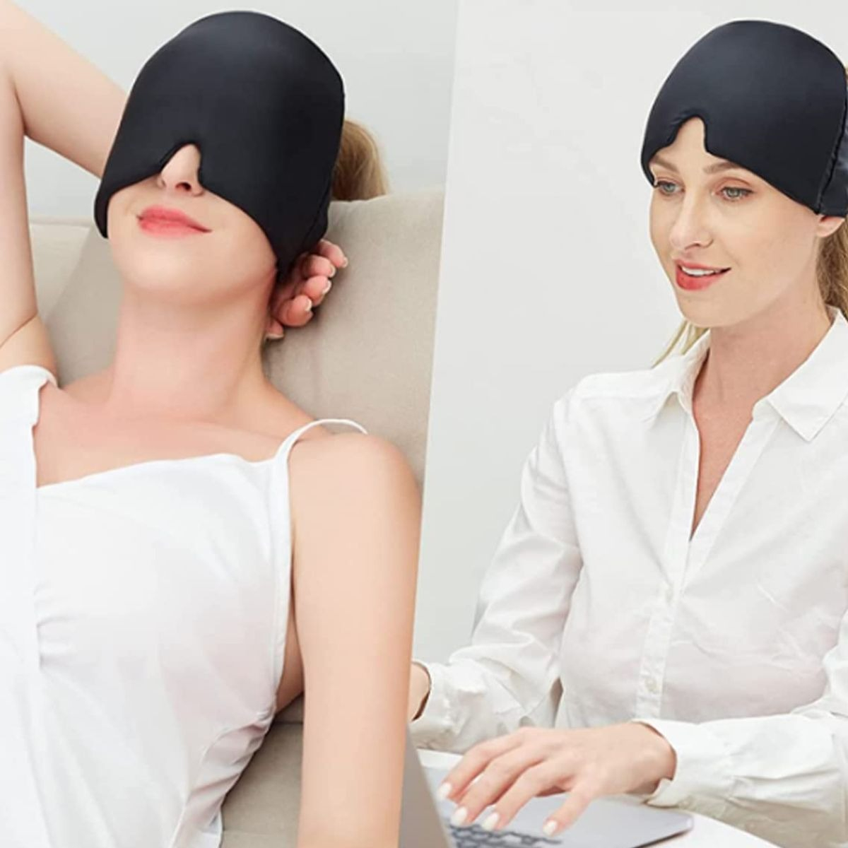 SET 2 COMPRESA GEL FORMA DE GORRO MIGRAÑA ALIVIO DOLOR LAU - 5