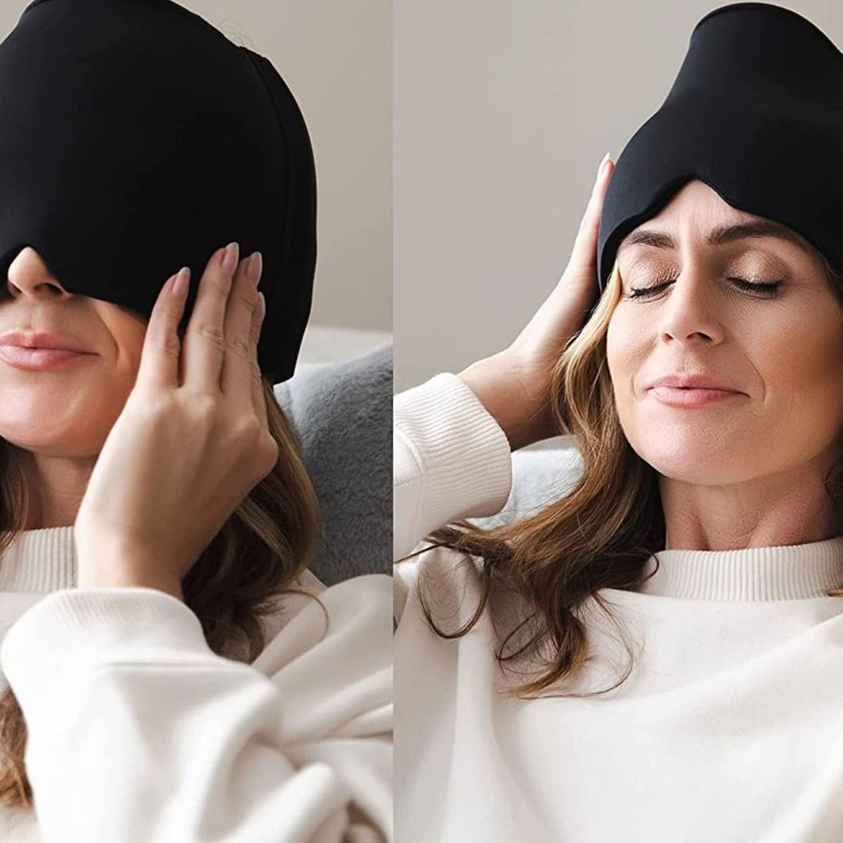 SET 2 COMPRESA GEL FORMA DE GORRO MIGRAÑA ALIVIO DOLOR LAU - 6