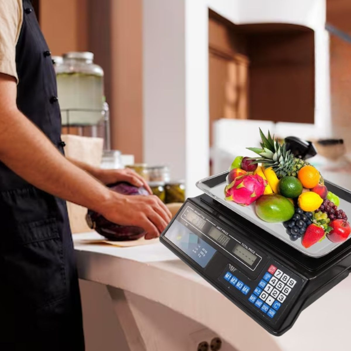 BALANZA BASCULA DIGITAL ALIMENTOS PANTALLA LED PESAJE LAU - 2