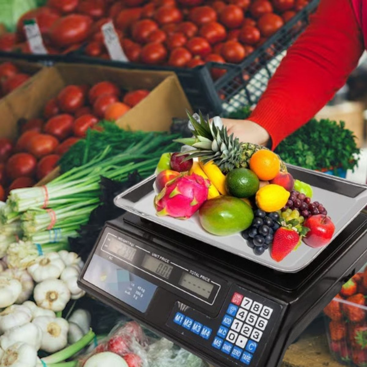 BALANZA BASCULA DIGITAL ALIMENTOS PANTALLA LED PESAJE LAU - 4