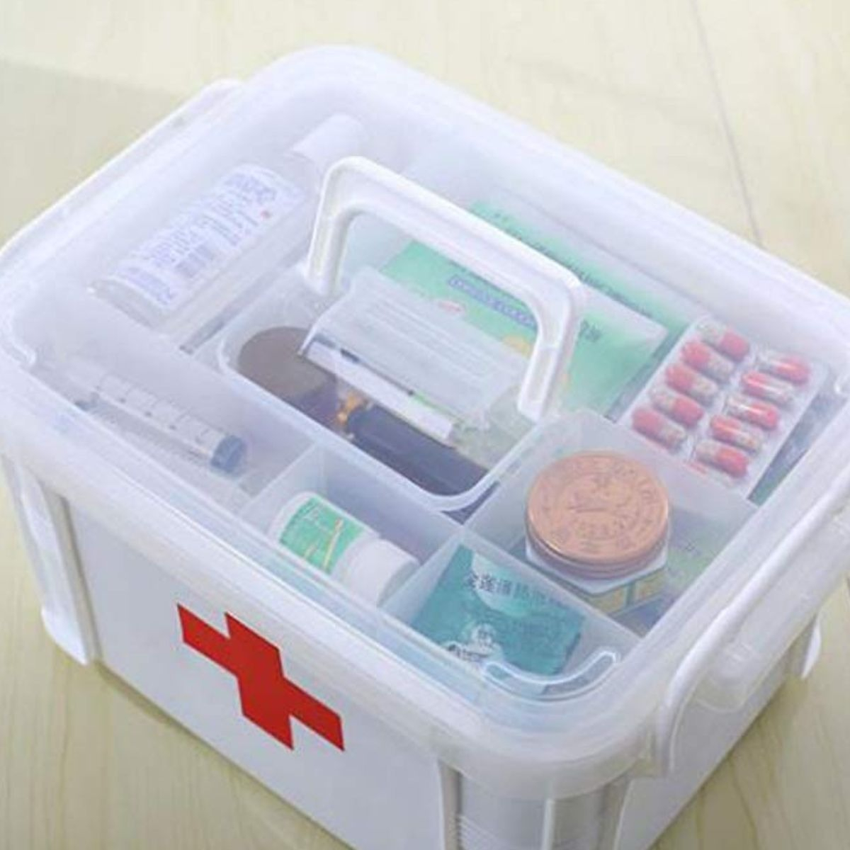 COFRE DE BOTIQUIN PRIMEROS AUXILIOS MEDICINA HOGAR LAU - 7