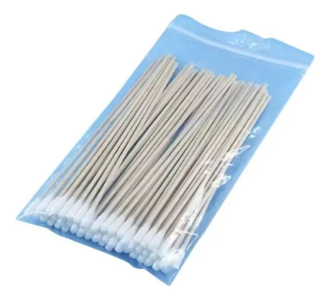 SET 7 PAQUETES HISOPOS X100 TOMA MUESTRA HIGIENE ALGODON LAU - 1