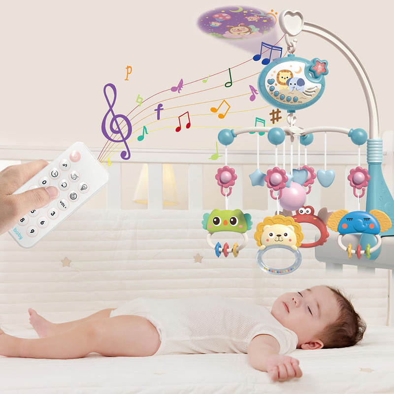 MOVIL PARA CUNA BEBE MUSICAL SONAJERO DIVERTIDO LAU - 5