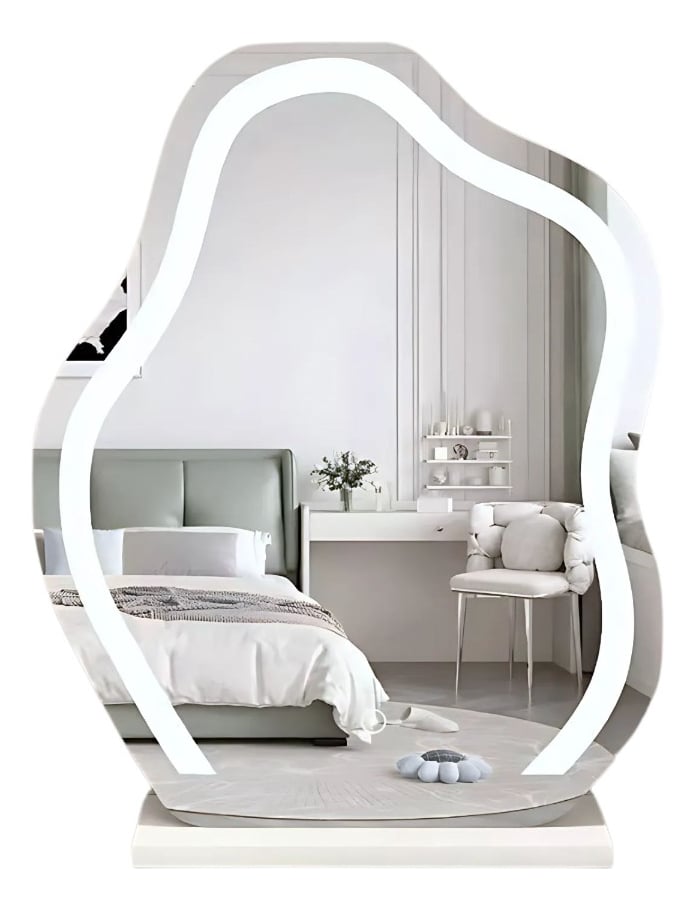 ESPEJO DECORATIVO MAQUILLAJE LUZ MESA TACTIL LED JHN - 1