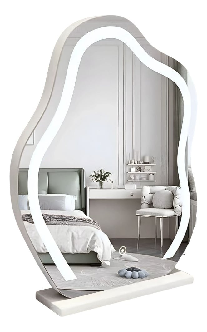ESPEJO DECORATIVO MAQUILLAJE LUZ MESA TACTIL LED JHN - 3