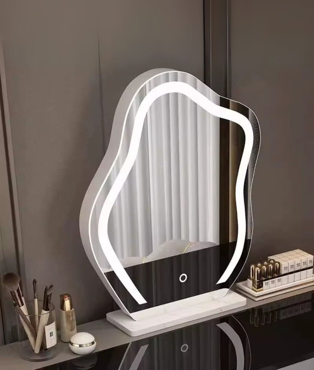 ESPEJO DECORATIVO MAQUILLAJE LUZ MESA TACTIL LED JHN - 4