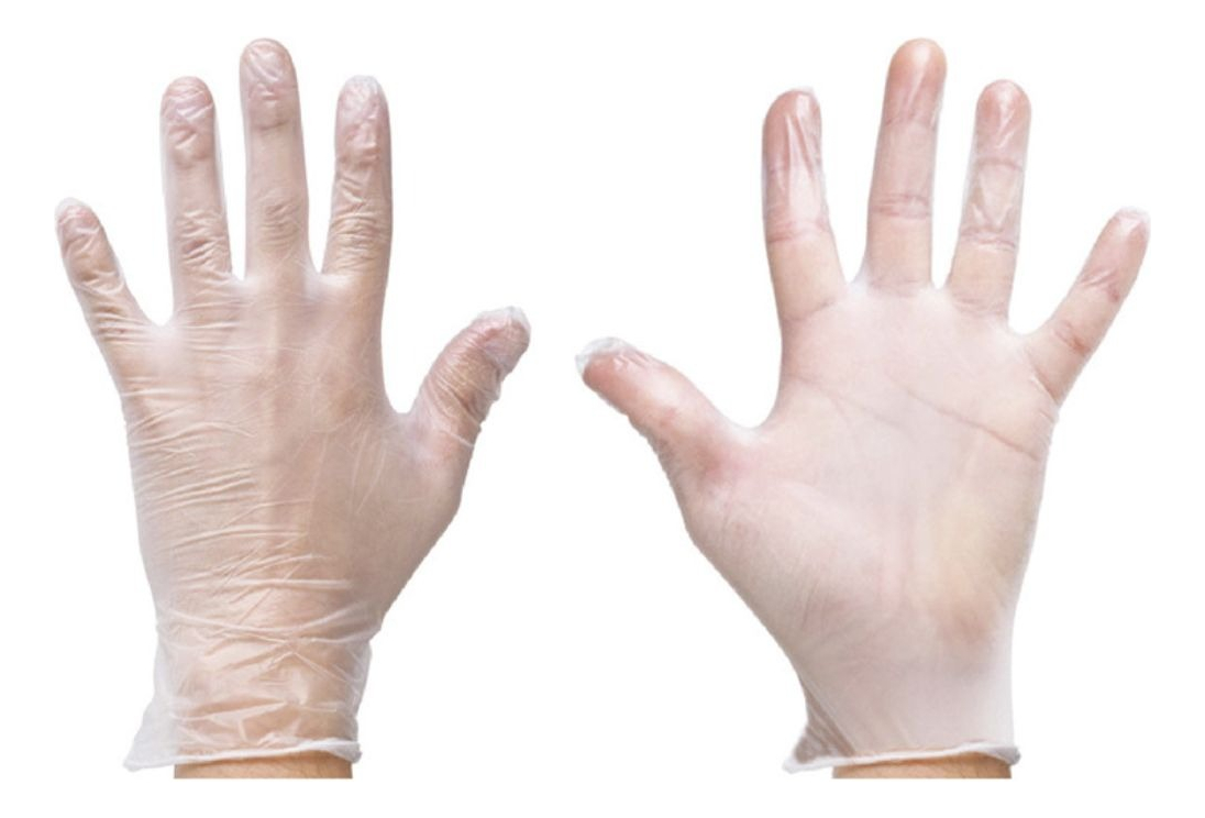 SET 2 PACK GUANTES VINILO 100 PCS TALLA XL DESCARTABLE LAU - 1