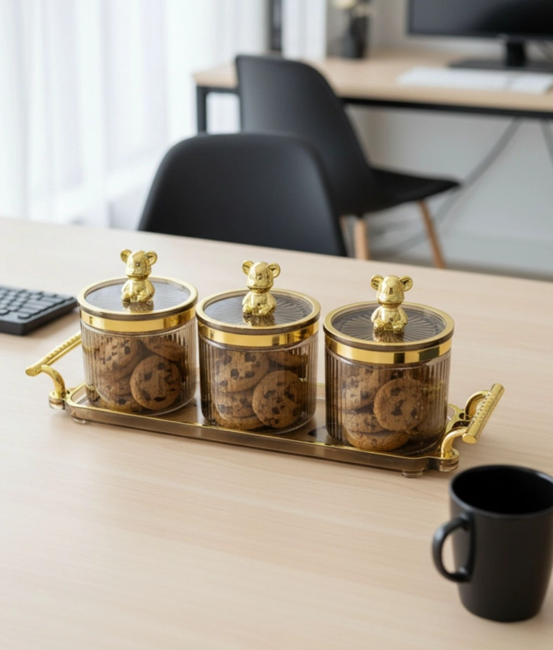 FRASCO DECORATIVO MODERNO JUEGO ADORNO HOGAR CONTENEDOR JHN - 7