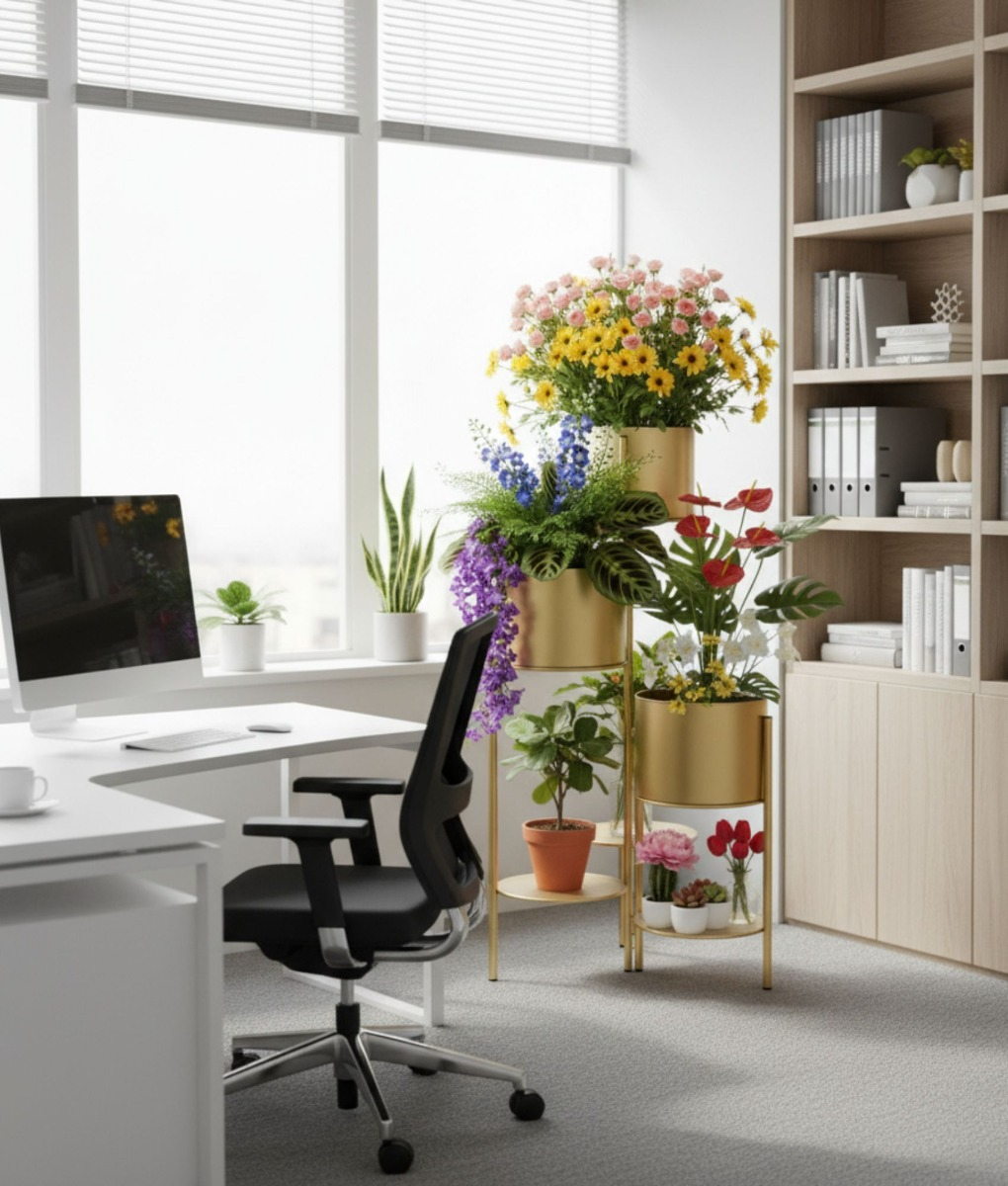 PORTA MACETAS SOPORTE DECORATIVO MULTIFUNCIONAL HOGAR JHN - 9