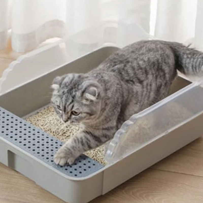ARENERO CAJA PEQUEÑO ANTISALPICADURAS GATOS MASCOTAS LAU - 3