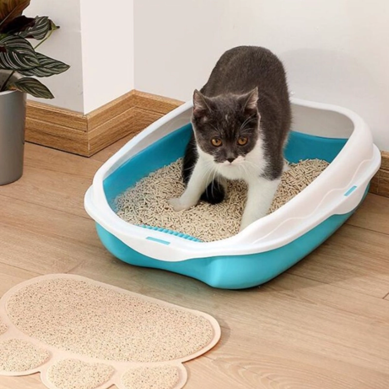 CAJA D ARENA PARA GATOS ASEO ENTRADA BAJA MASCOTAS HOGAR LAU - 3