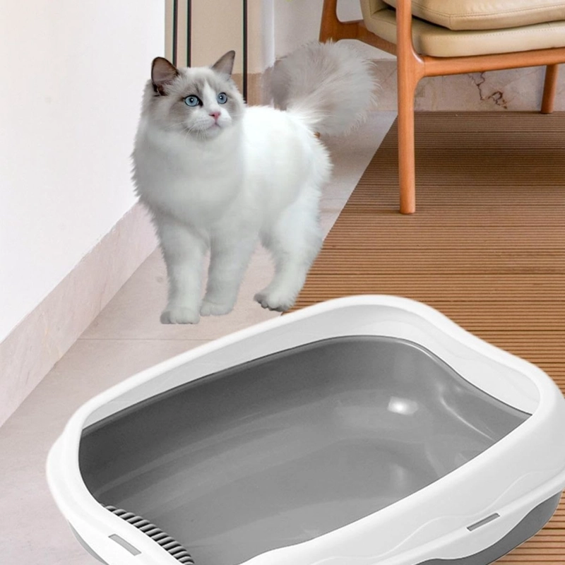 CAJA D ARENA PARA GATOS ASEO ENTRADA BAJA MASCOTAS HOGAR LAU - 7