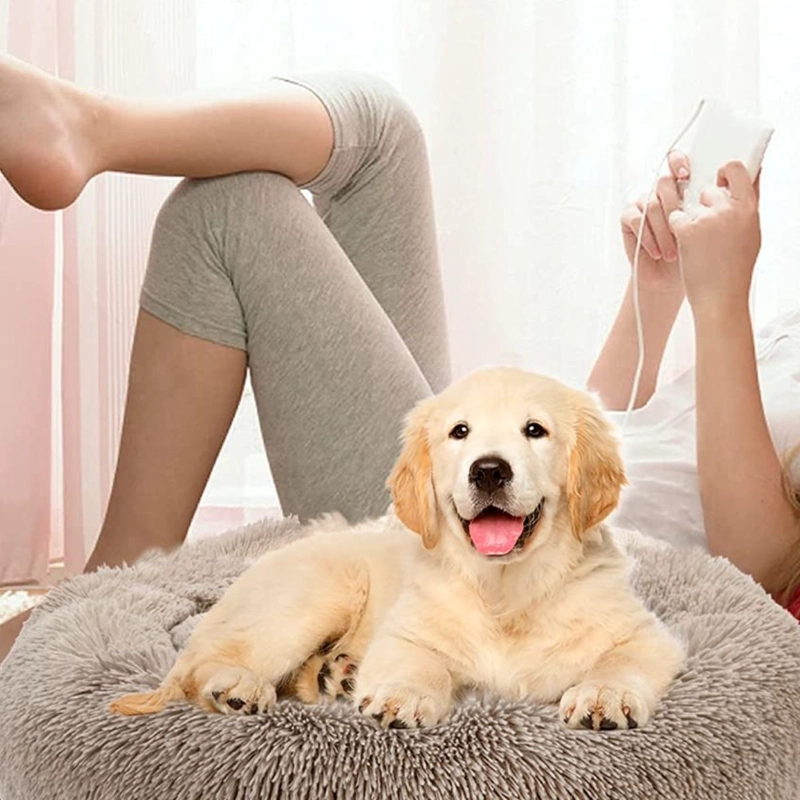 CAMA PARA PERROS ANTIESTRES FELPA 110CM MASCOTAS LAU - 6