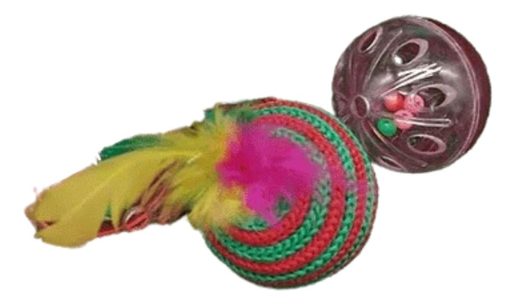 SET 5 JUGUETES INTERACTIVO CON PLUMAS MASCOTAS ESTIMULAR LAU - 1