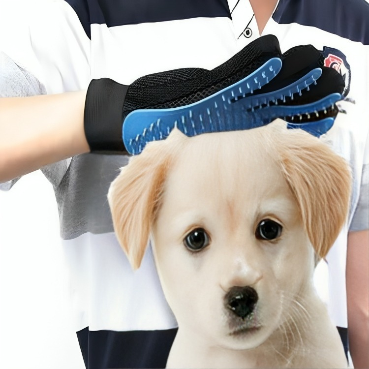 SET 3 CEPILLO FORMA DE GUANTE PARA MASCOTAS ASEO HIGIENE LAU - 3