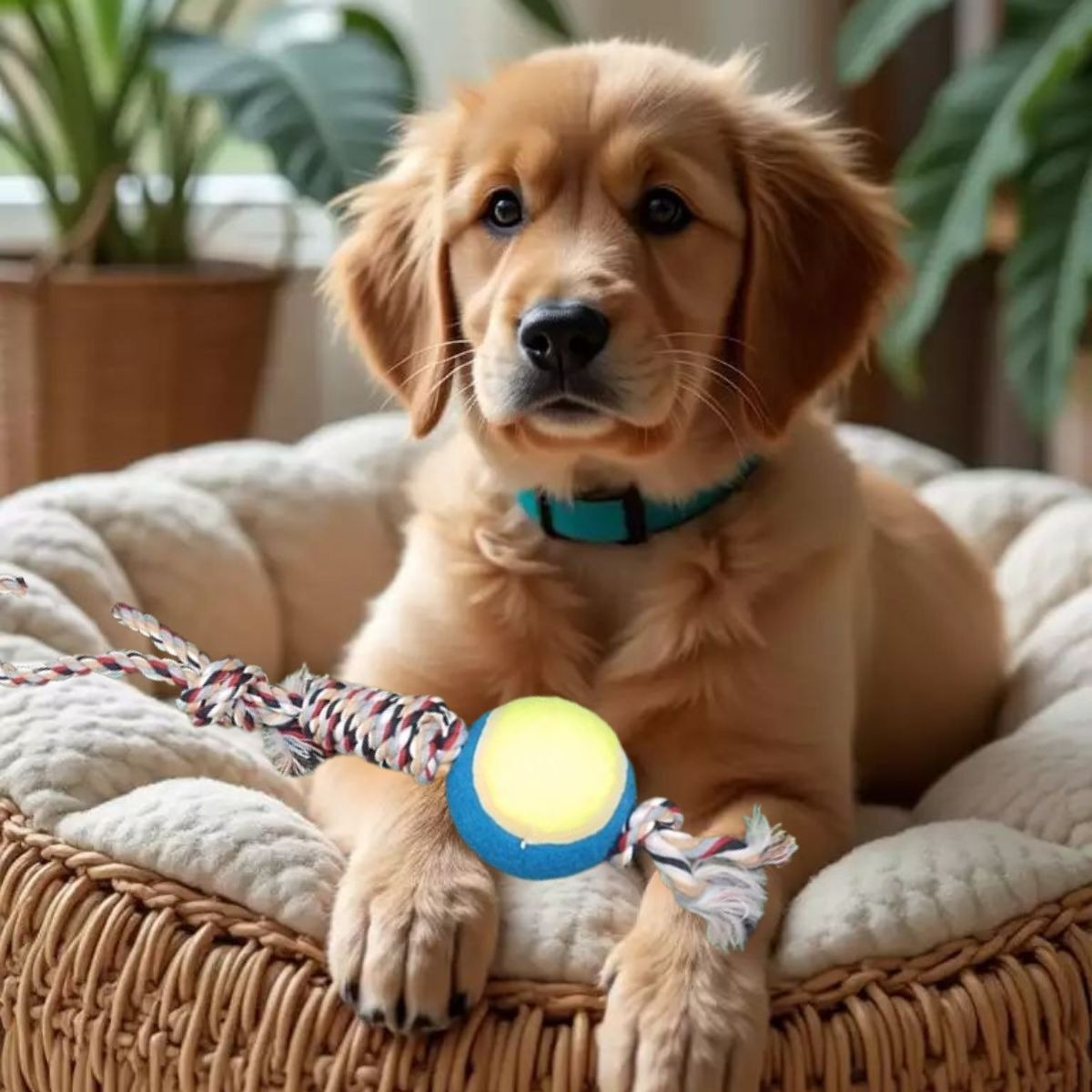 SET 4 JUGUETES DE CUERDA PELOTA DIVERTIDO MASCOTA PERROS LAU - 9