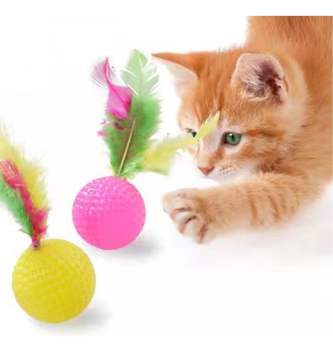SET 6 JUGUETE PELOTAS SUAVES PARA MASCOTAS DIVERTIDAS LAU - 2